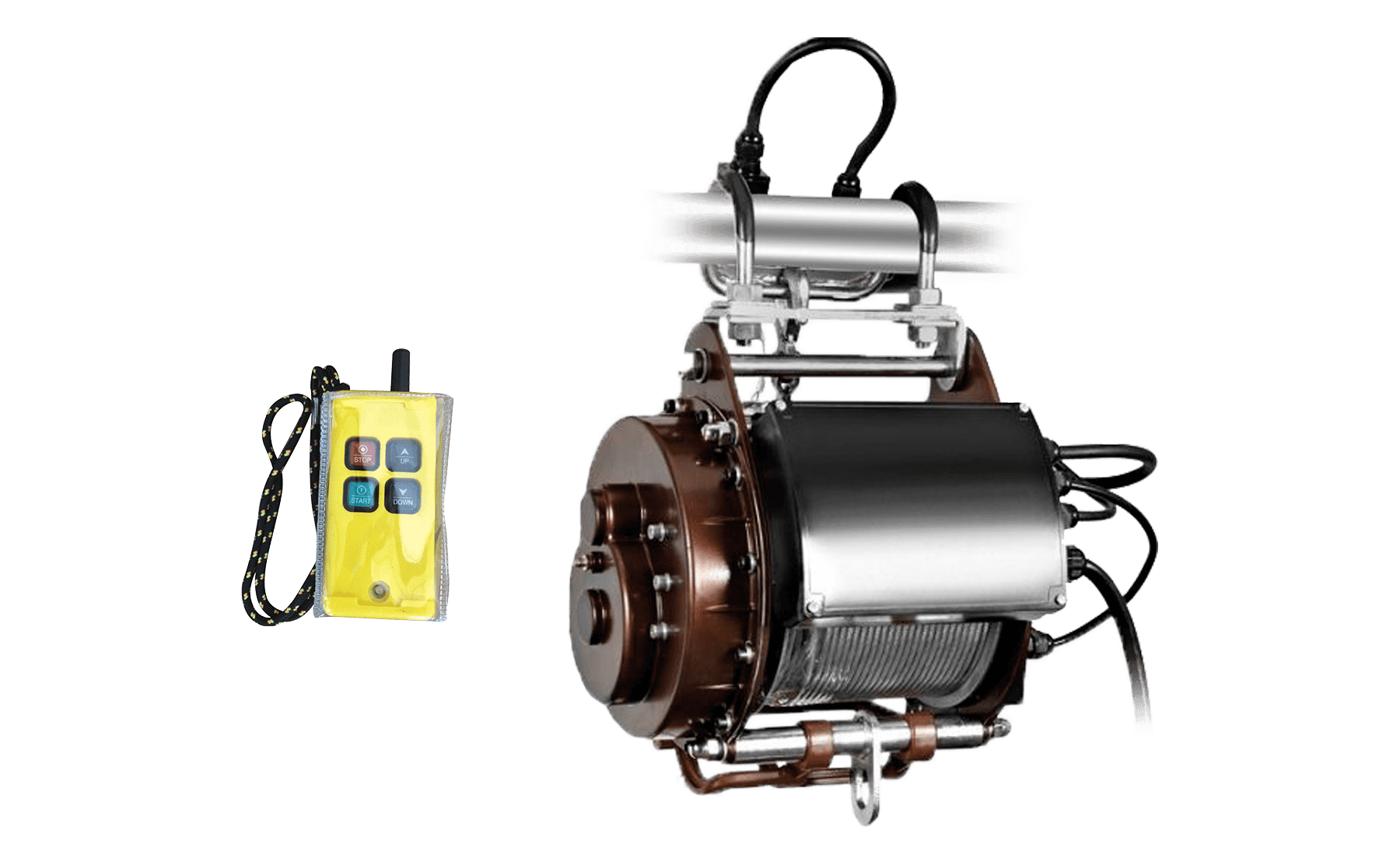 Treuil d'échafaudage Warrior 500 kg - Télécommande sans fil 110 V