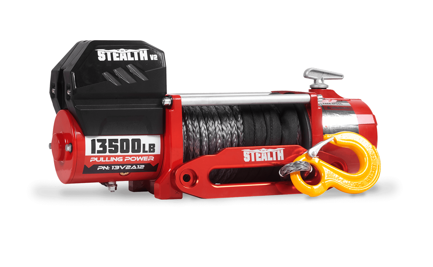 Treuil Stealth 13500 lb - Corde synthétique 12 V