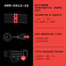 Corde synthétique Armortek Extreme 12,5 mm x 25 m - MBL 13 100 kg