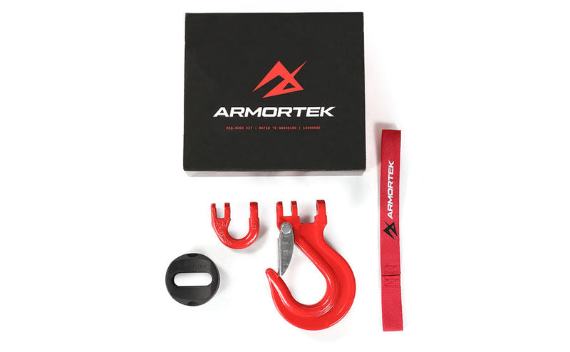 Kit de crochets rouges Armortek pour corde de 14 mm - MBL 16000 kg