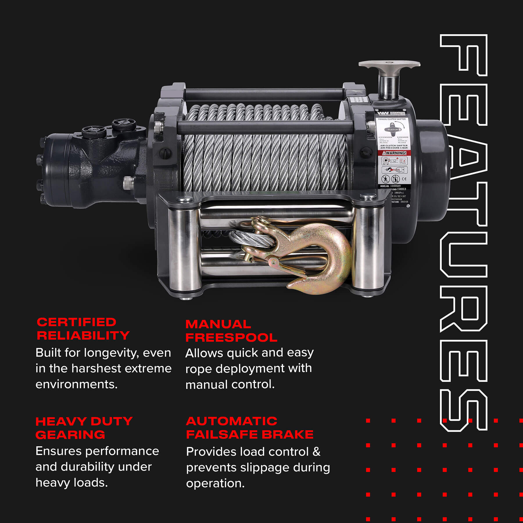 Treuil hydraulique NH 15000