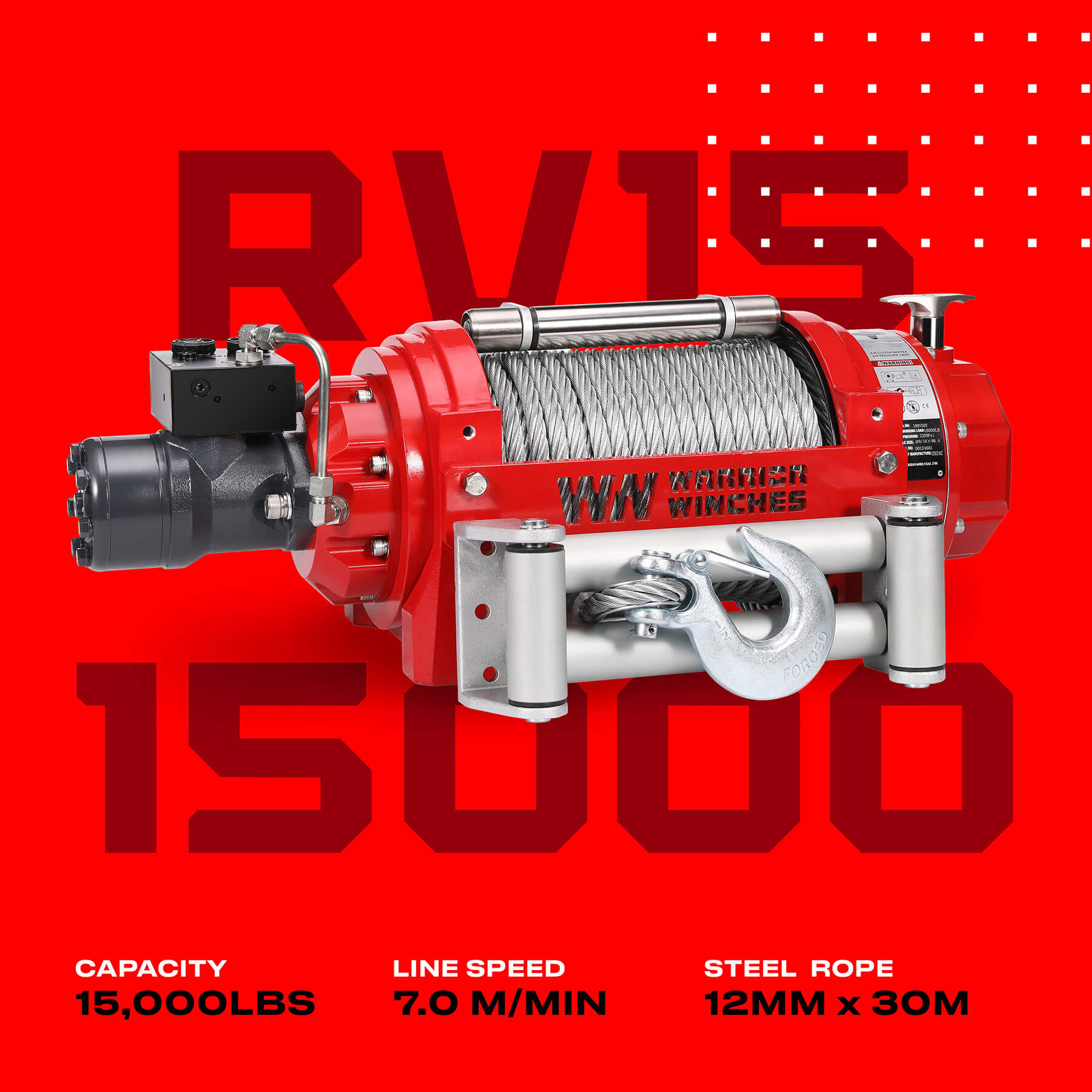 Treuil hydraulique RV 15000