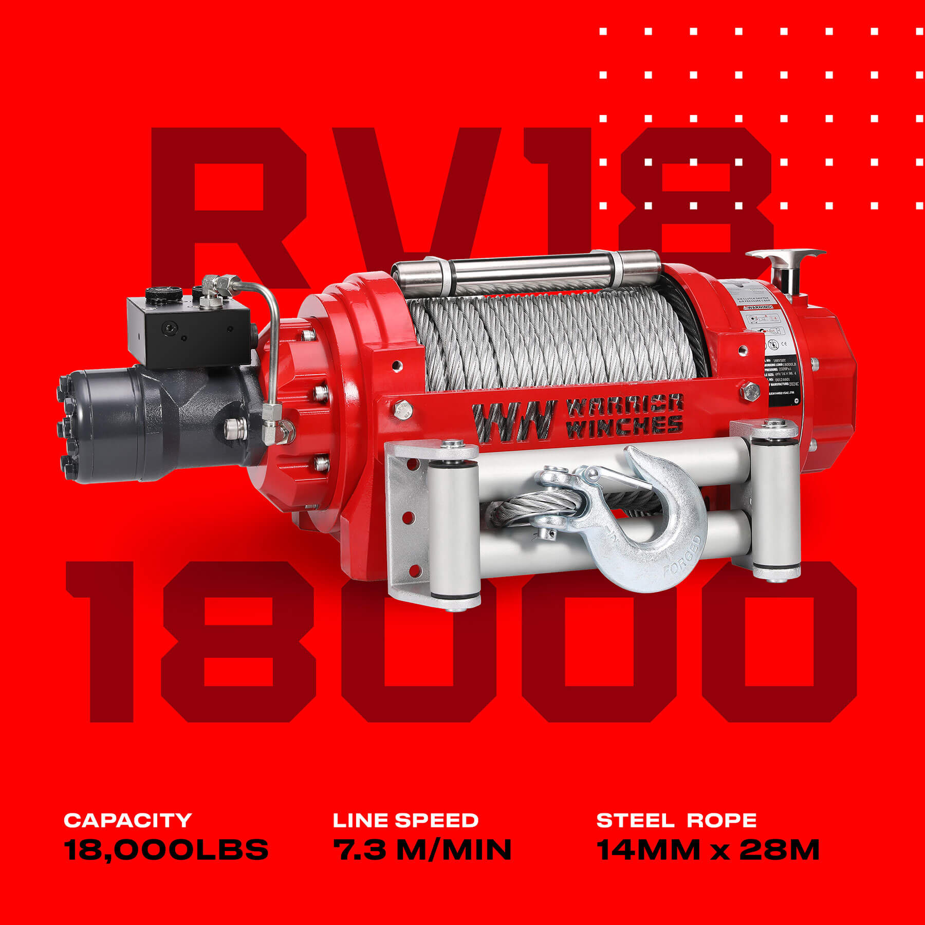 Treuil hydraulique RV 18000