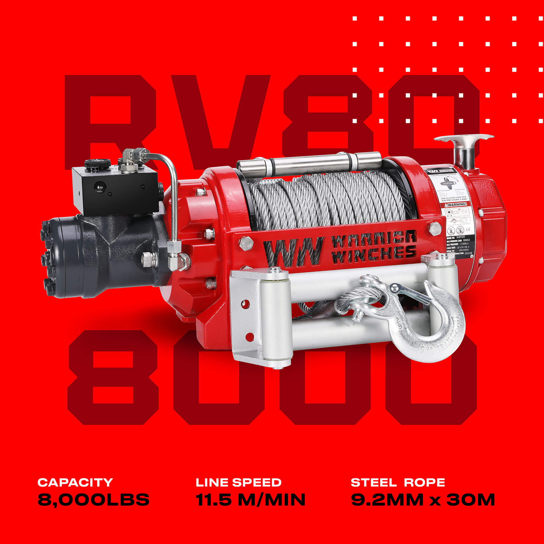 Treuil hydraulique RV 8000