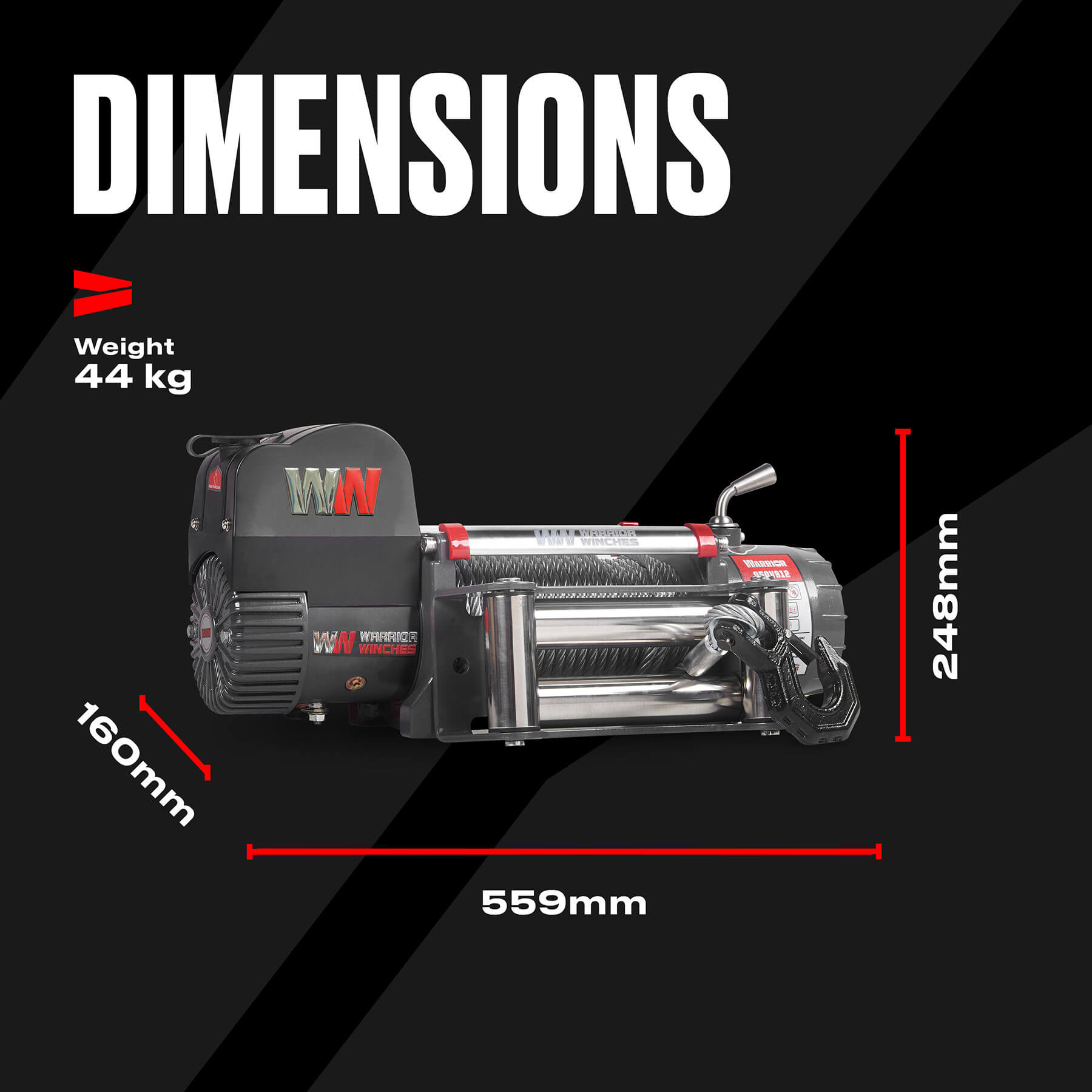Treuil électrique Samurai 12000 - Câble en acier 12 V