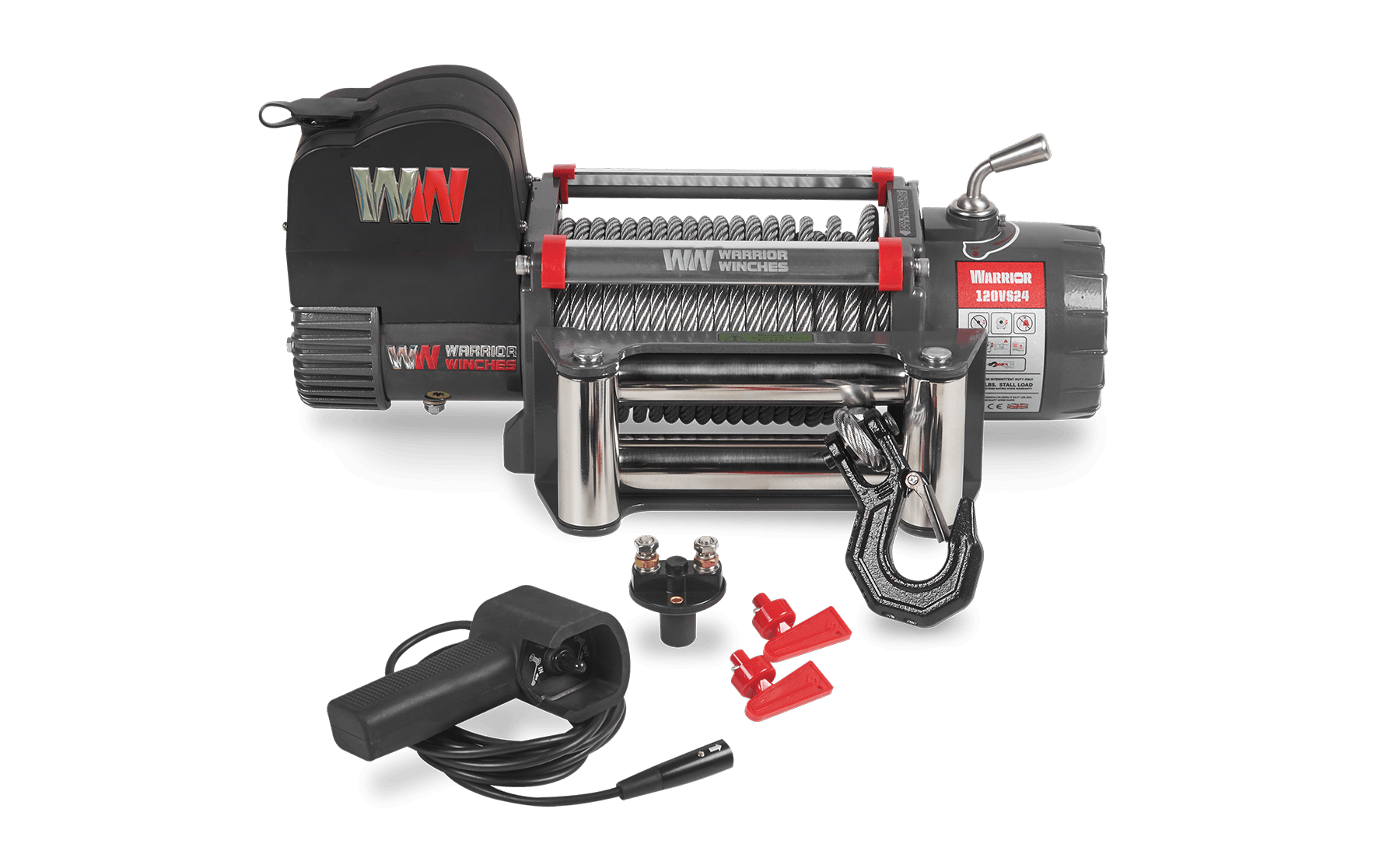Treuil électrique Samurai 12000 - Câble en acier 24 V