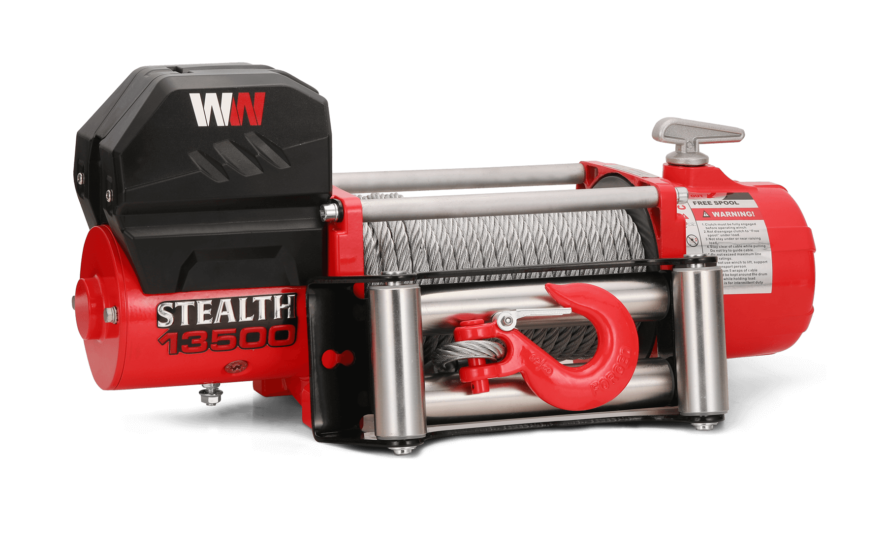 Treuil Stealth 13500 lb - Câble en acier 12 V