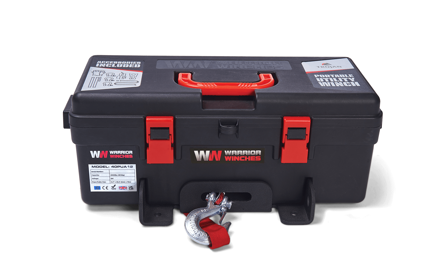 Treuil utilitaire portable Trojan 4000 - Câble en acier