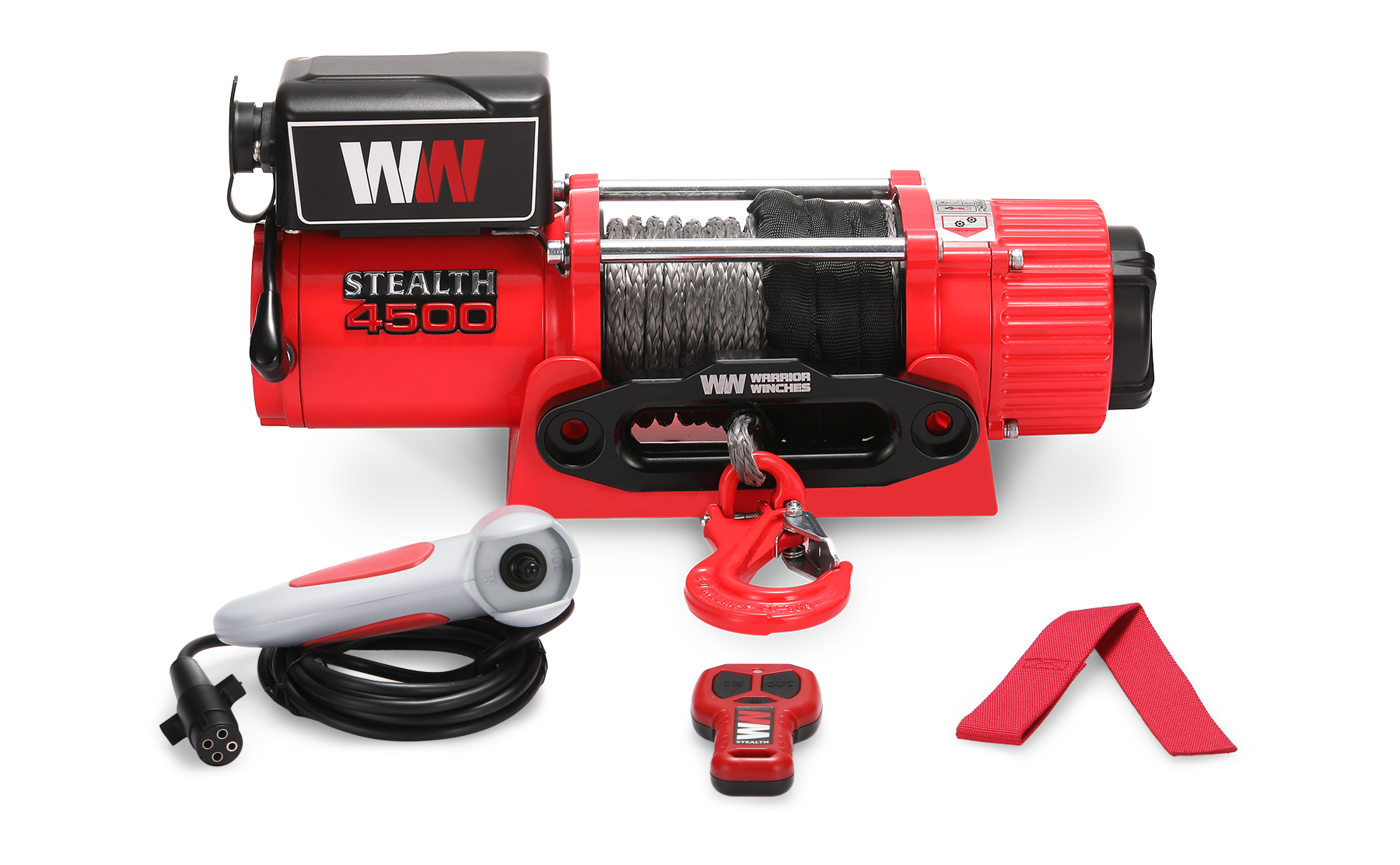 Treuil Stealth 4500 lb - Corde synthétique 12 V