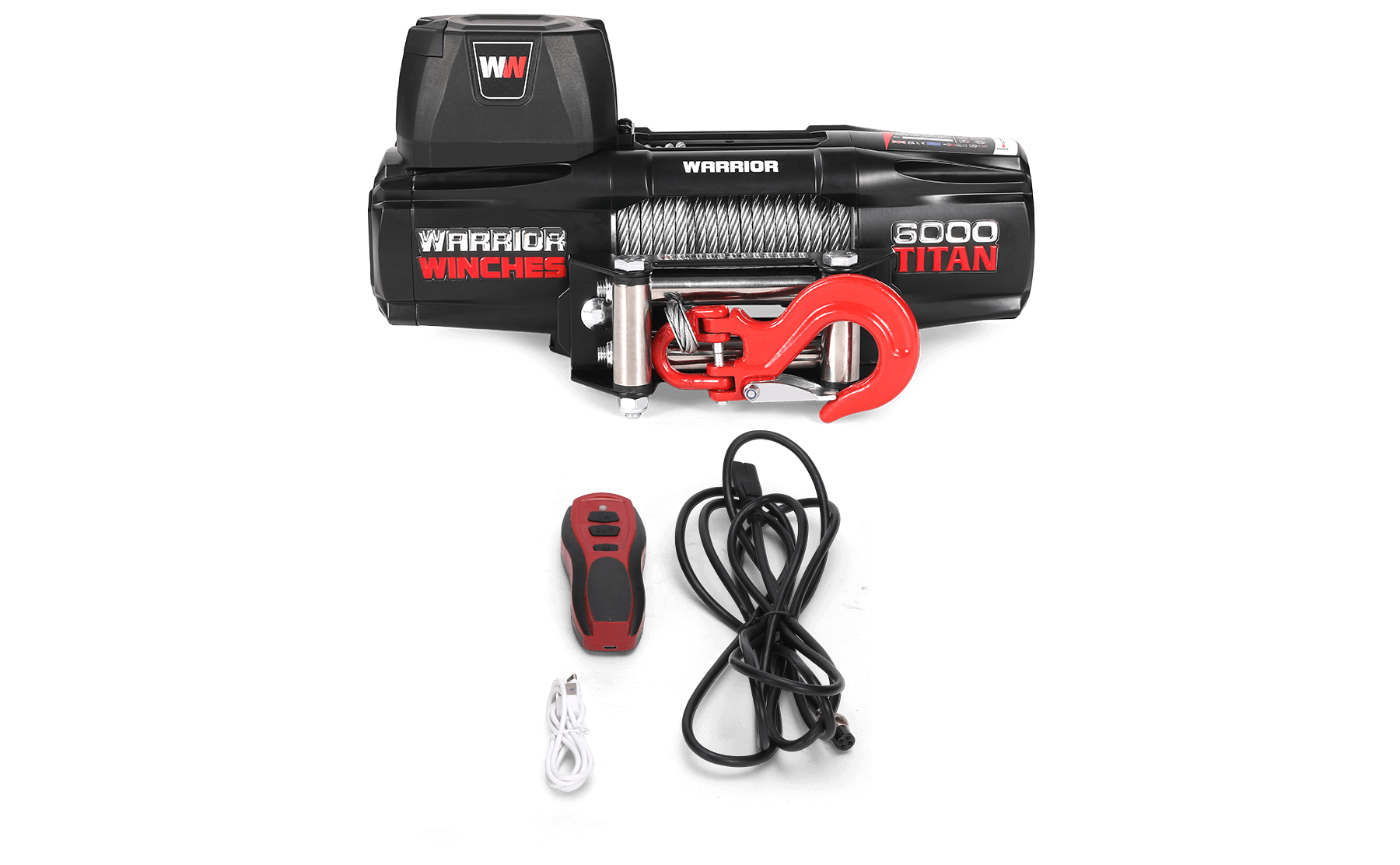 Treuil électrique Titan 6000 lb - Câble en acier 12 V