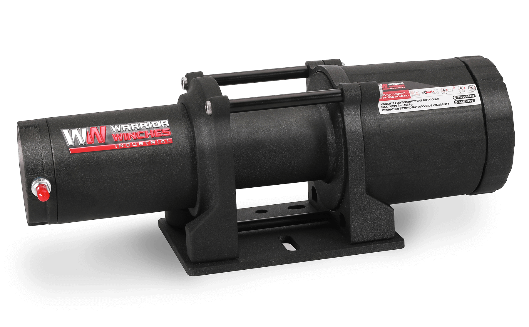 Palan industriel à tambour court EH1000, 12 V