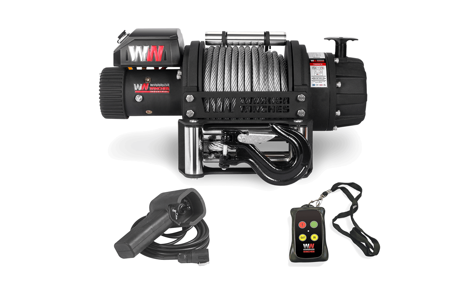 Treuil électrique T1000 25000 - Câble en acier 12 V