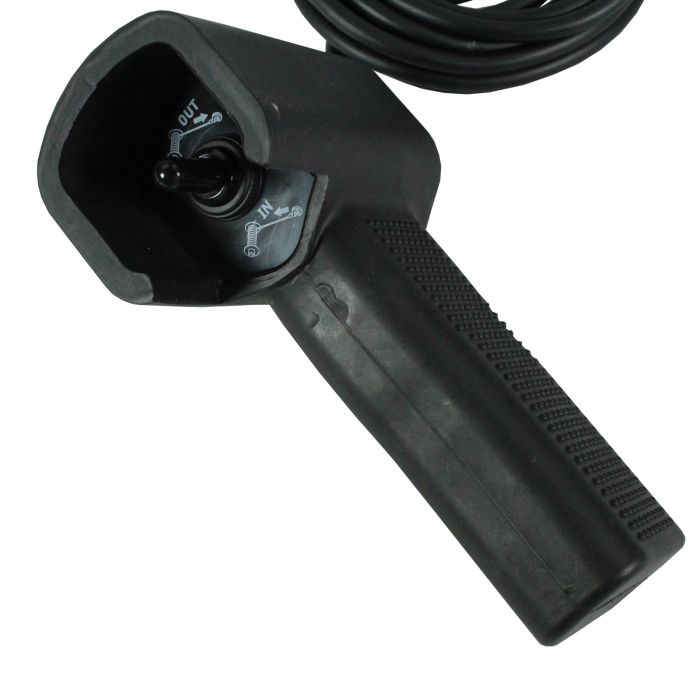 Warrior Hand Held Wired Remote - 4 Pin Metal Plug - Rubber handset close up